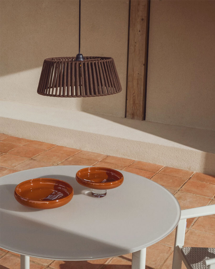Centro de mesa Denuo de vidrio terracota Ø28 cm