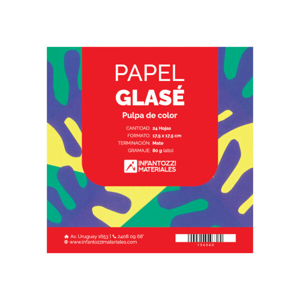 Pack papel glasé 17.5 x 17.5 Única