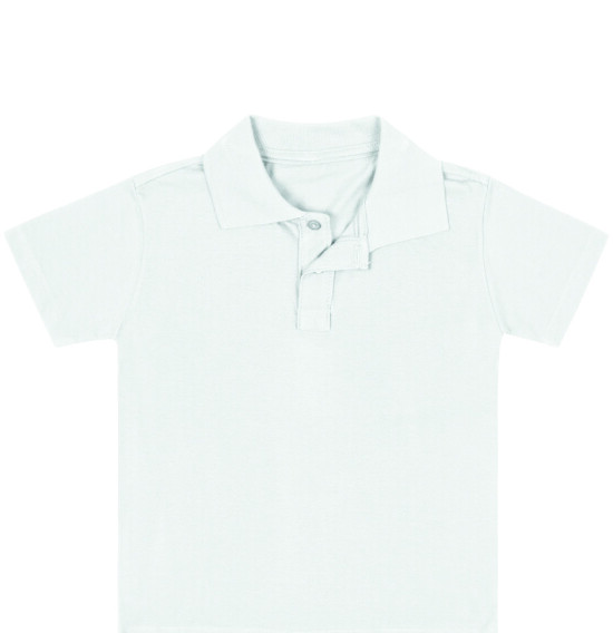 T-shirt de niño cuello polo BLANCO