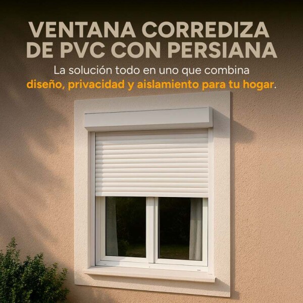 Ventana de PVC Blanco 120 X 100 Con Persiana Corrediza Ventana de PVC Blanco 120 X 100 Con Persiana Corrediza