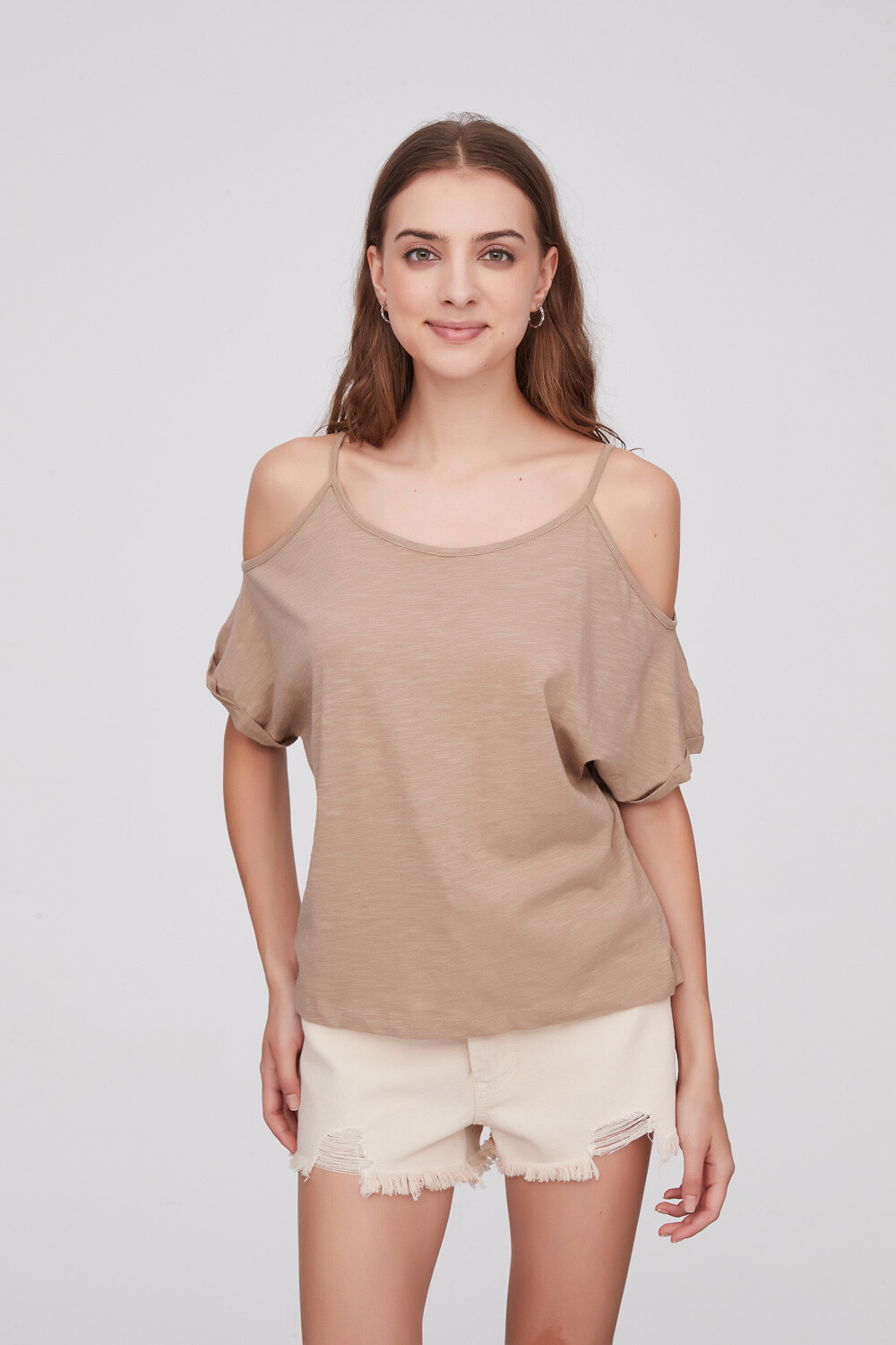 Remera Argosa Beige Oscuro