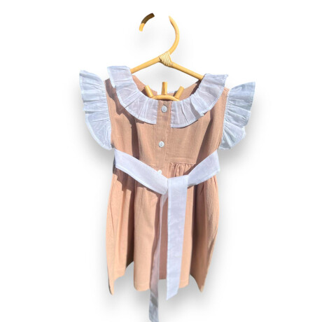 Vestido Punto Smock Beige Vestido Punto Smock Beige