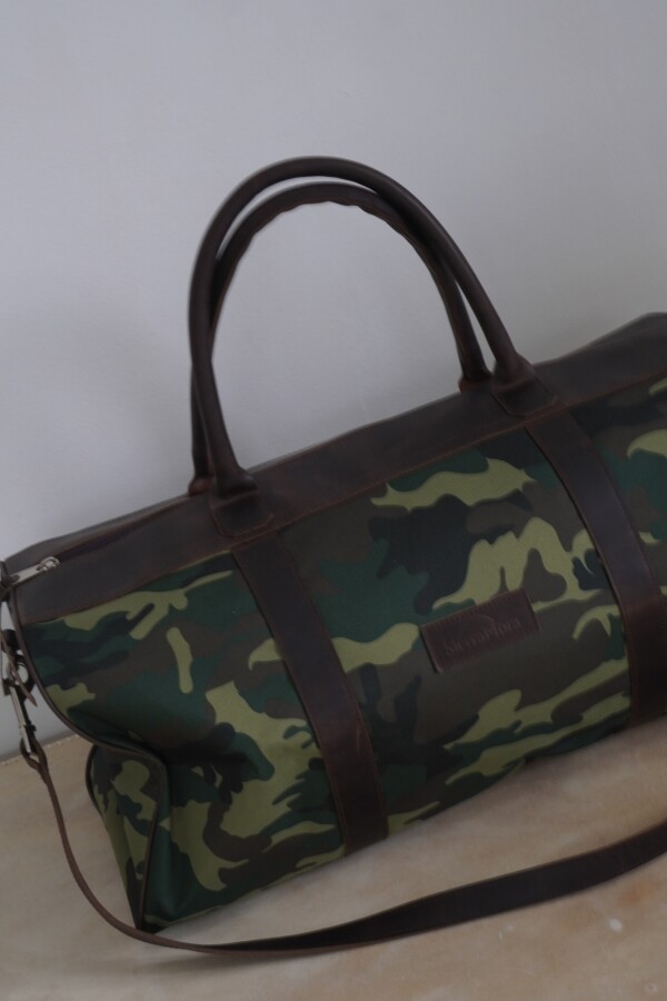 Bolso Sport XL Chocolate / Camuflado