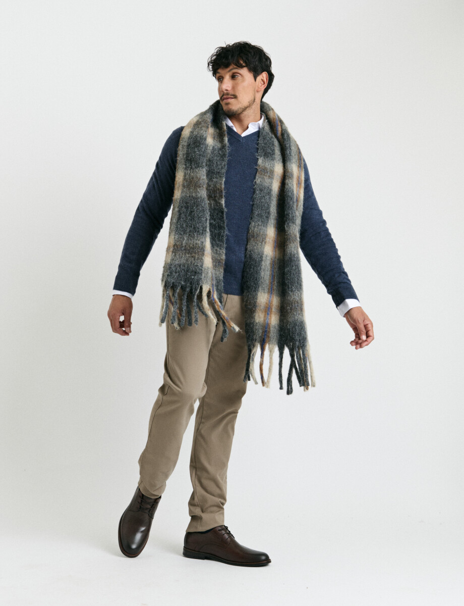 SWEATER V HARRINGTON URBAN - Azul Melange 