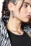 Collar choker dije corazón plateado