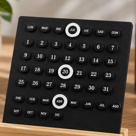 Calendario magnético de escritorio 13x15cm Negro