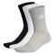 Medias de Hombre Adidas x3 SPW Gris - Blanco - Negro