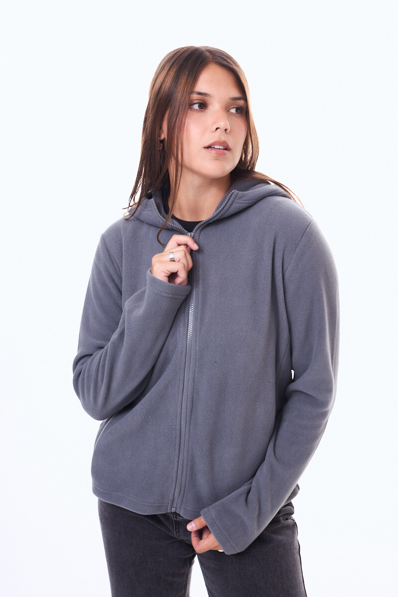 Campera de micropolar Tarifa Gris
