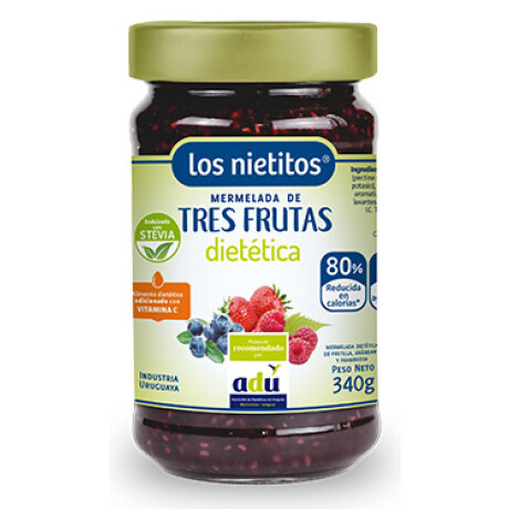MERMELADA LOS NIETITOS DIET FCO 340G 3 FRUTAS MERMELADA LOS NIETITOS DIET FCO 340G 3 FRUTAS