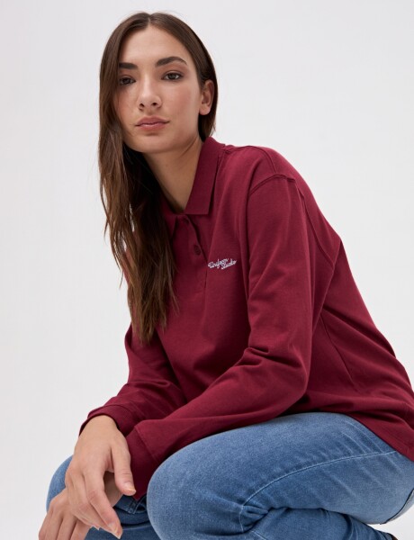 Remera polo Belia Bordo