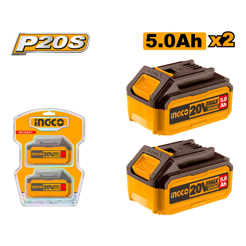 SET X 2 BATERIAS 5 AH COSLI240464 INGCO SET X 2 BATERIAS 5 AH COSLI240464 INGCO