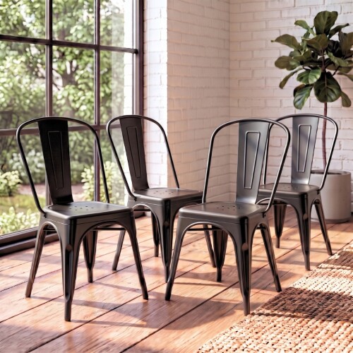 Silla Tolix Pack 4 unidades Metálica Negro