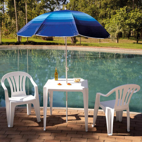 Sombrilla Playa Fashion MOR 1,80 M FPS 70 Protección UV Celeste/azul