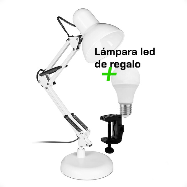 Lámpara de Escritorio Articulada Blanco