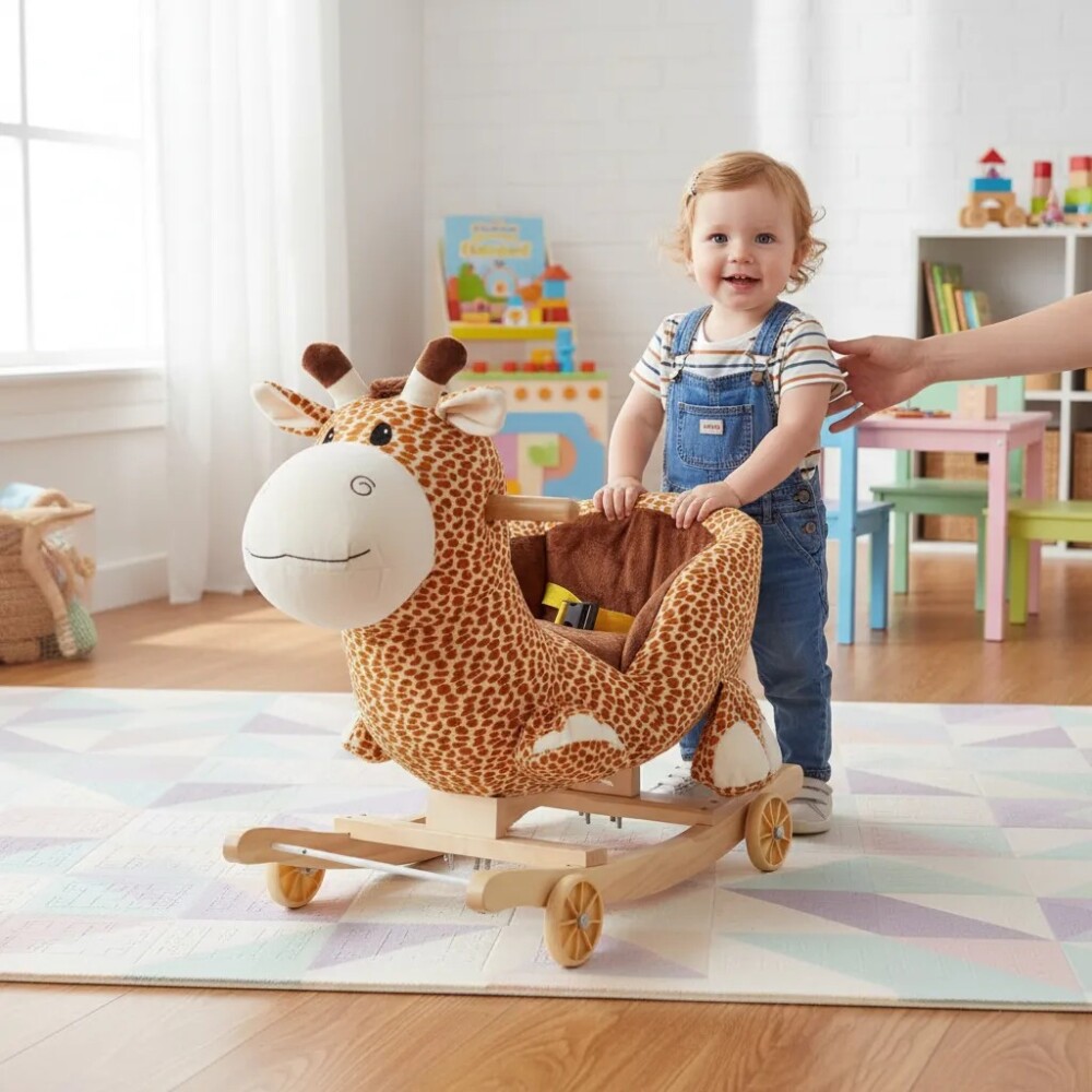 Balancin Mecedor buggy 2 en 1 animales jirafa
