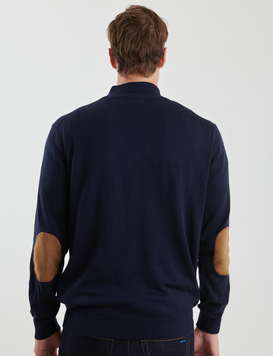 470996 SWEATER MEDIO CIERRE HARRINGTON LABEL Azul Oscuro