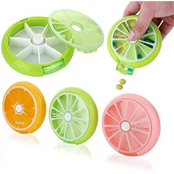 Pastillero Frutal Redondo con 7 Divisiones Pastillero Frutal Redondo con 7 Divisiones