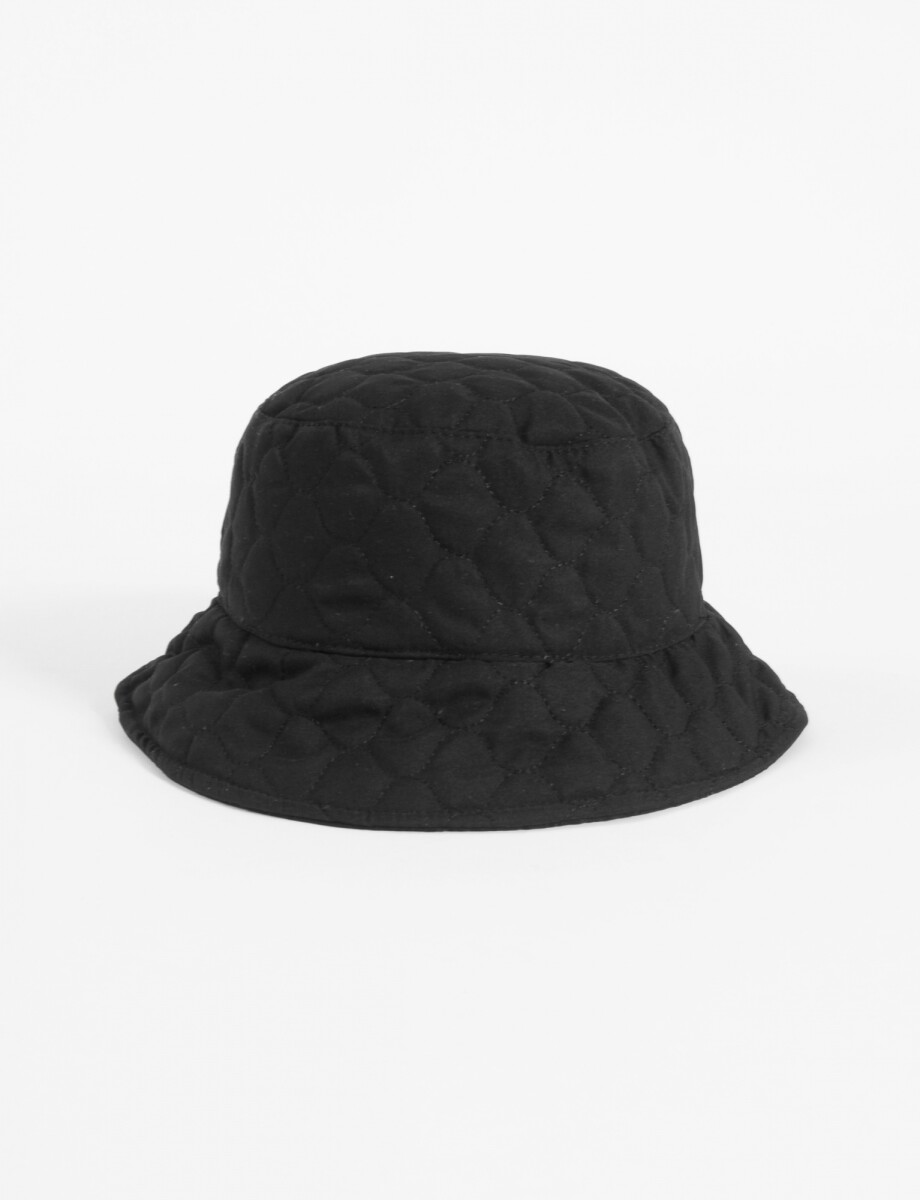 Gorro bucket capitoneado - negro 