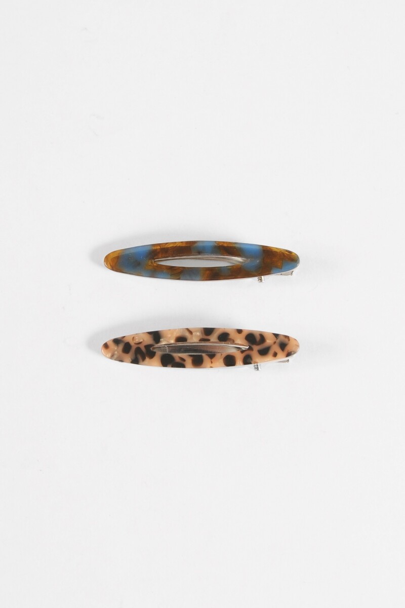 Set de 2 horquillas multicolor