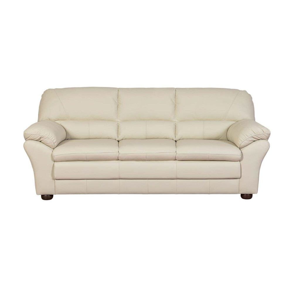 SILLÓN 3 CUERPOS CUERO NATURAL-BEIGE FLORENCIA CRUDO