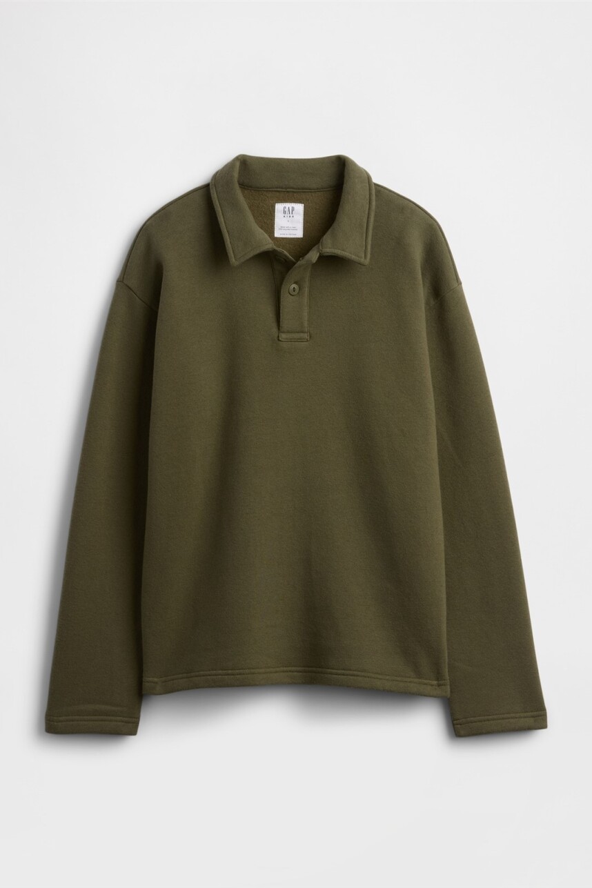 Buzo Tipo Polo Niño Olive Night