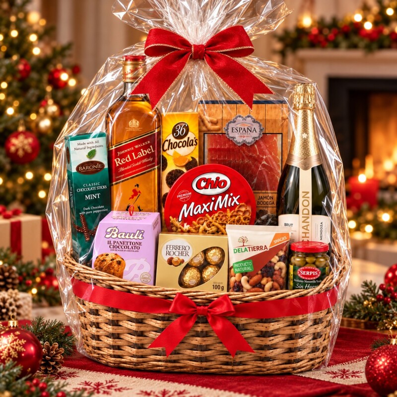Canasta Red Christmas Deluxe Canasta Red Christmas Deluxe