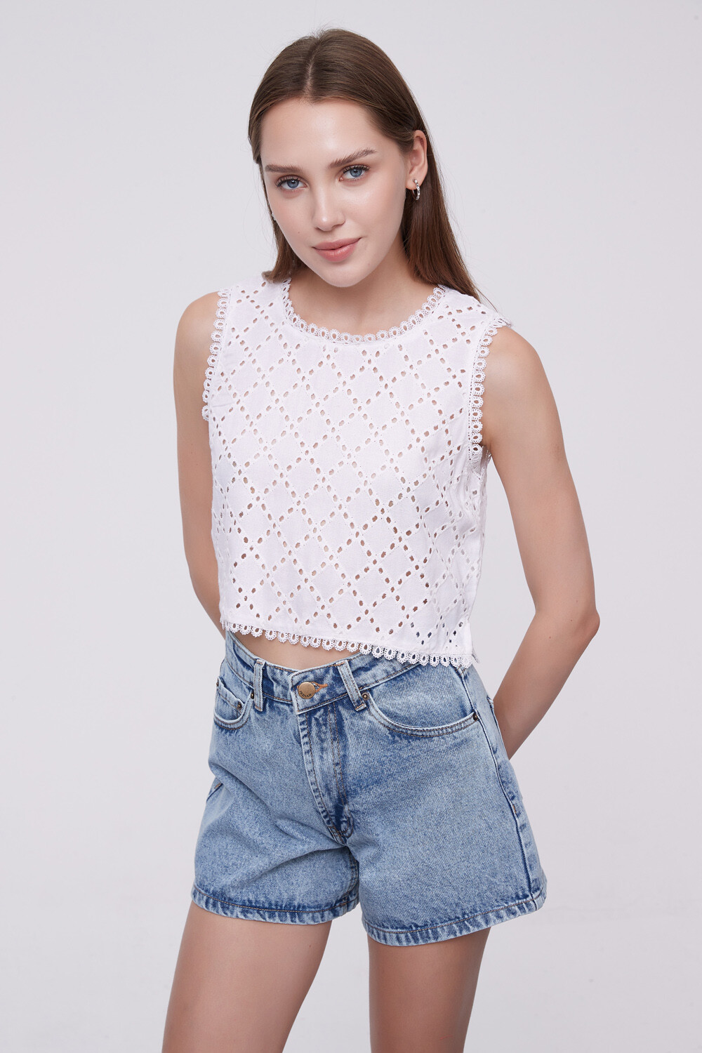 Musculosa Olivas Blanco