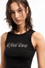 MUSCULOSA LOVE Negro