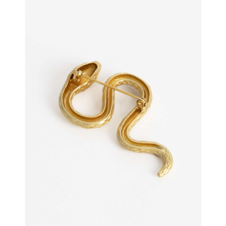 Prendedor Víbora Dorado Oro Amarillo