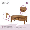 Mesa de centro Lumax de 2 cajones madera maciza Mesa de centro Lumax de 2 cajones madera maciza