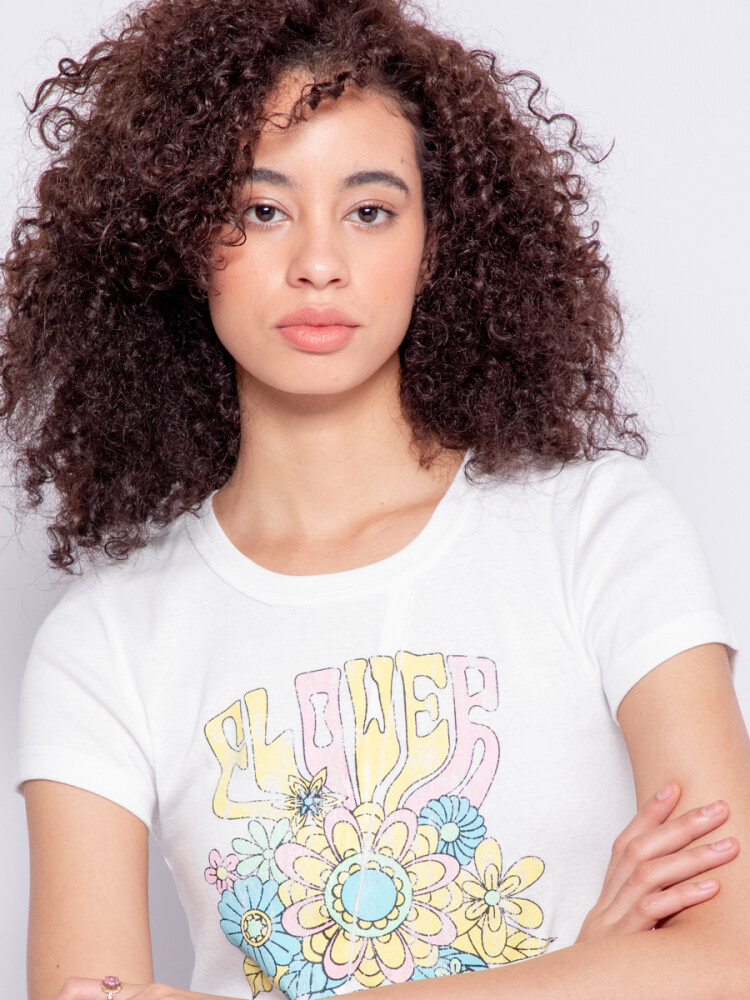 REMERA FLOWER SOUL Blanco