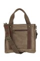 Cartera morral de lona Marrón
