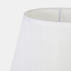 LAMPARA BLANCA C/BASE MADERA P/MESA 41X25CM Unica