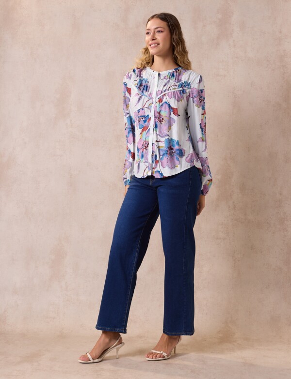 Blusa Botones BLANCO/MULTI