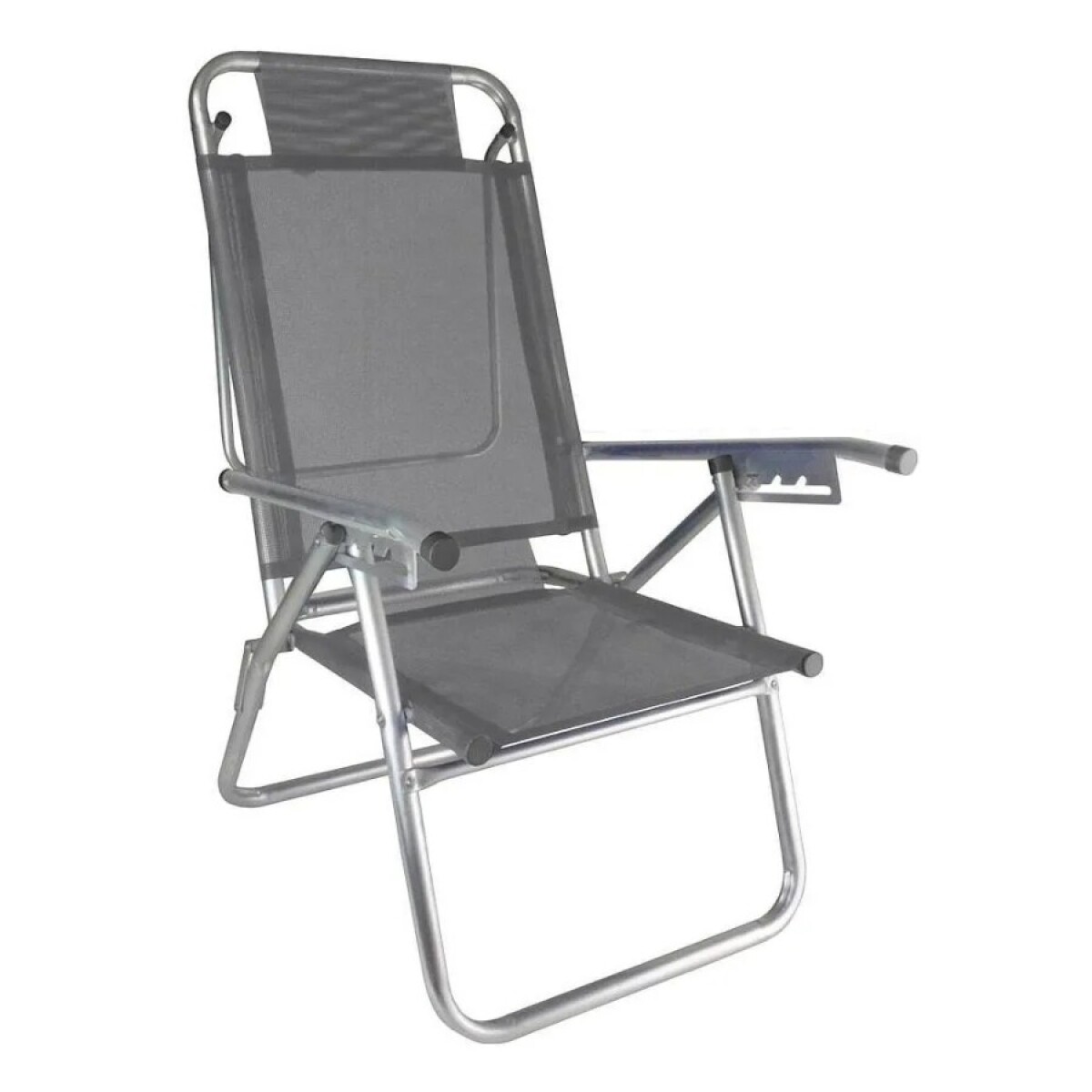 Reposera Infinita up Zaka Aluminio Reforzada 5 Posiciones - Gris 