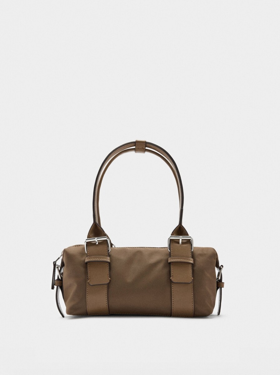 Bolso De Hombro Con Hebillas - taupe 