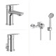 Juego De Griferia Lavatorio Bidet Monocomando Brillo Blest