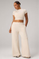 Polo Cotton Jersey Cropped Baby Tee Mujer Almond Milk