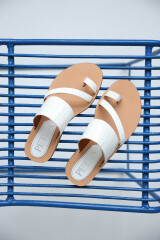 Sandalia Aruba Crocco Off White