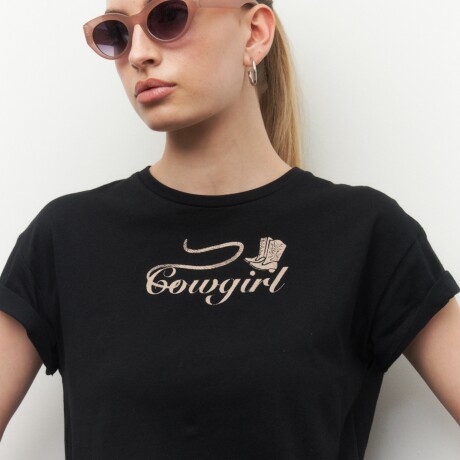 REMERA COWGIRL Negro