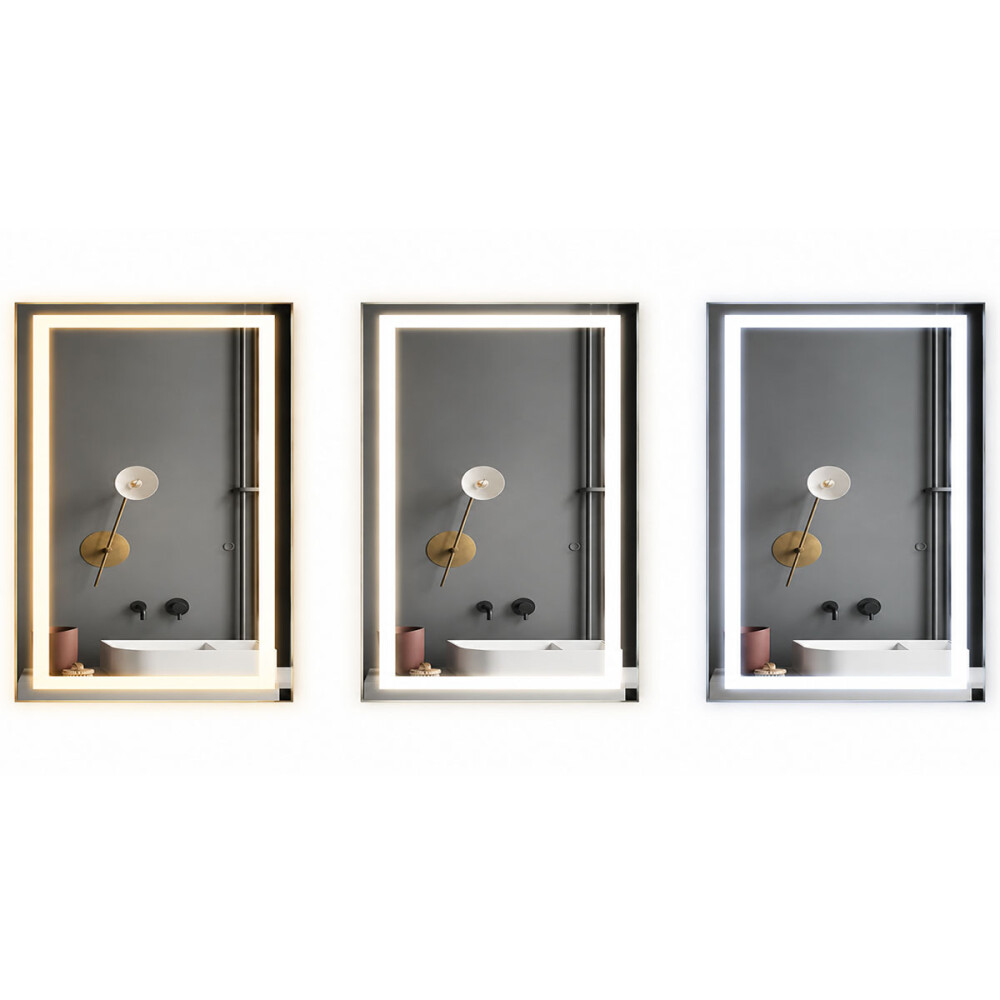 Espejo De Baño Con Luz Led 3 Tonos Rectangular Espejo De Baño Con Luz Led 3 Tonos Rectangular