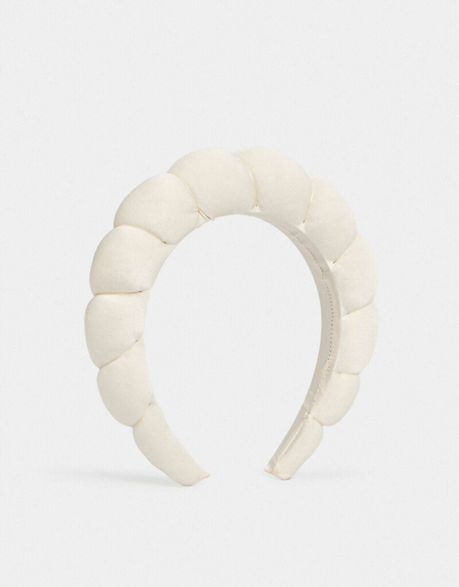 Vincha Rígida Puffy - Blanco Crudo 