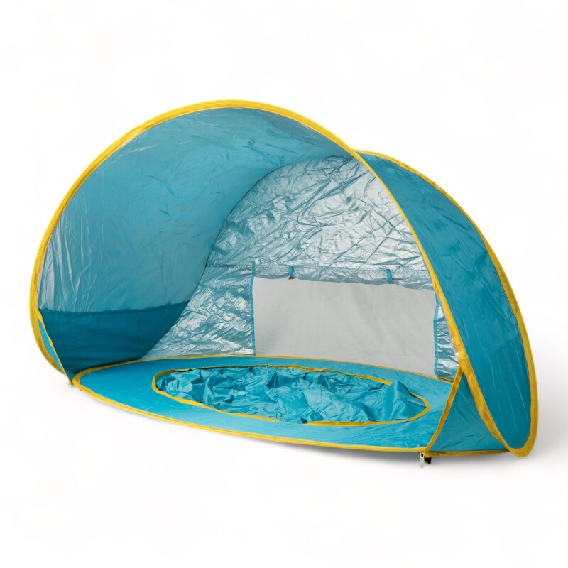 Carpa De Playa Niños Plegable Proteccion Solar Uv Celeste