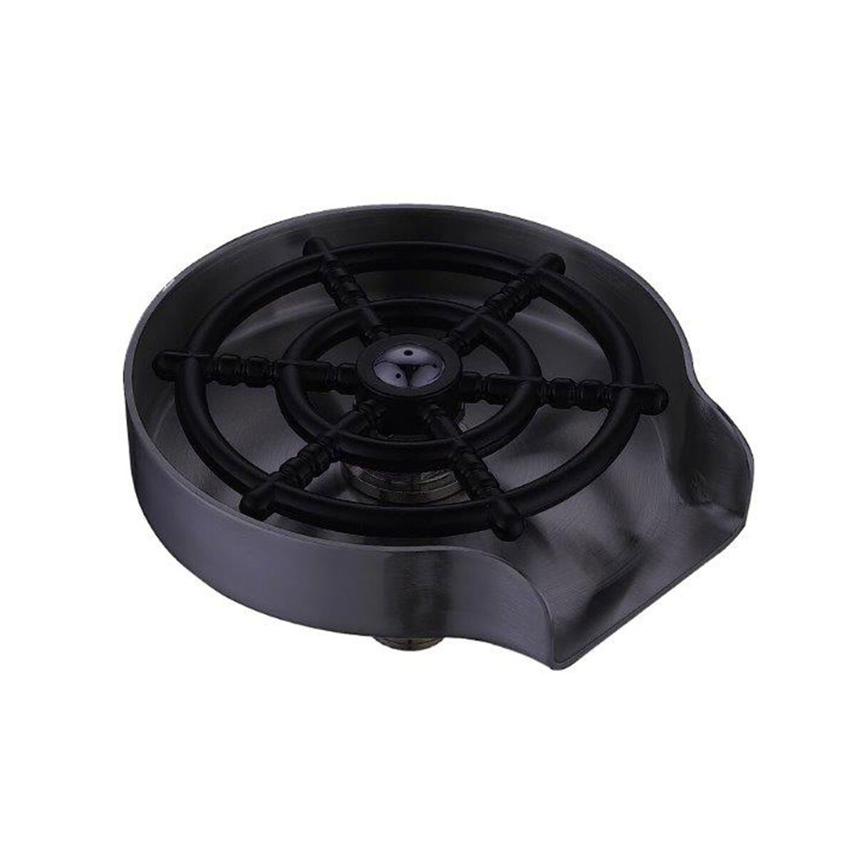 Enjuagador De Vaso Para Pileta De Cocina En Negro Mate 