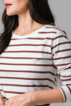 REMERA VALERIA CRUDO Y CHOCOLATE