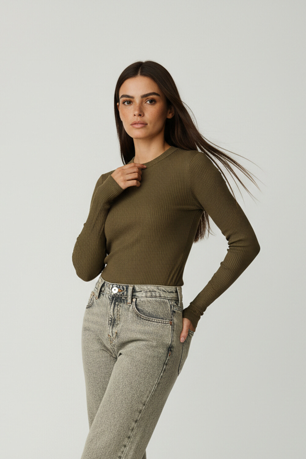 Remera Dalym Verde Oliva Oscuro