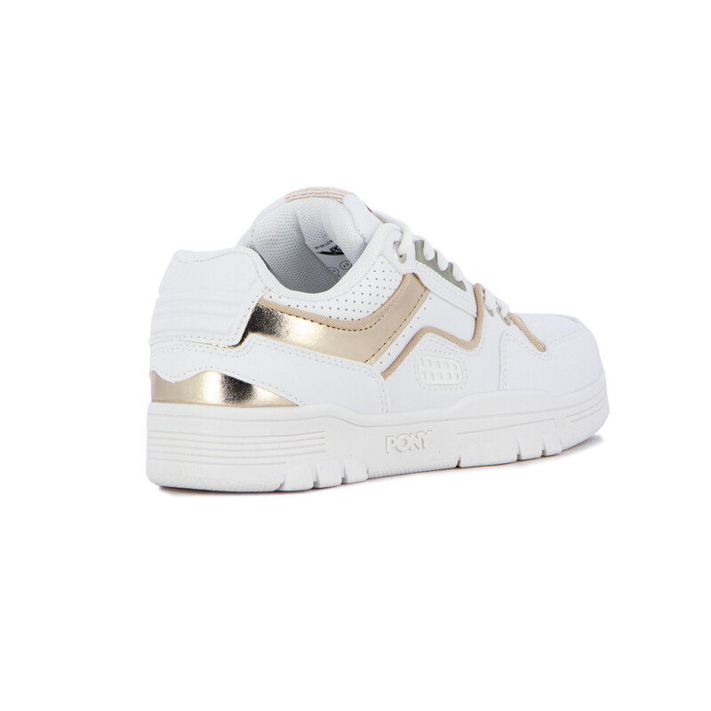 Pony Lifestyle M100 II Mujer - Blanco/Dorado Blanco-Dorado