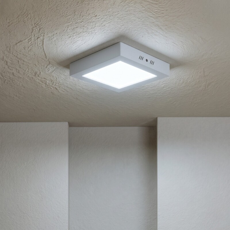 PLCA012 Panel LED Cuadrado de Adosar 12W Luz Fría