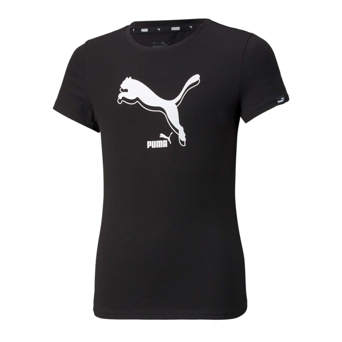 Remera Puma Niño Power Logo Tee Negra/Blanca - S/C 