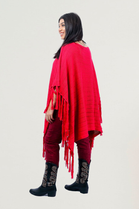 PONCHO ALBA Rojo